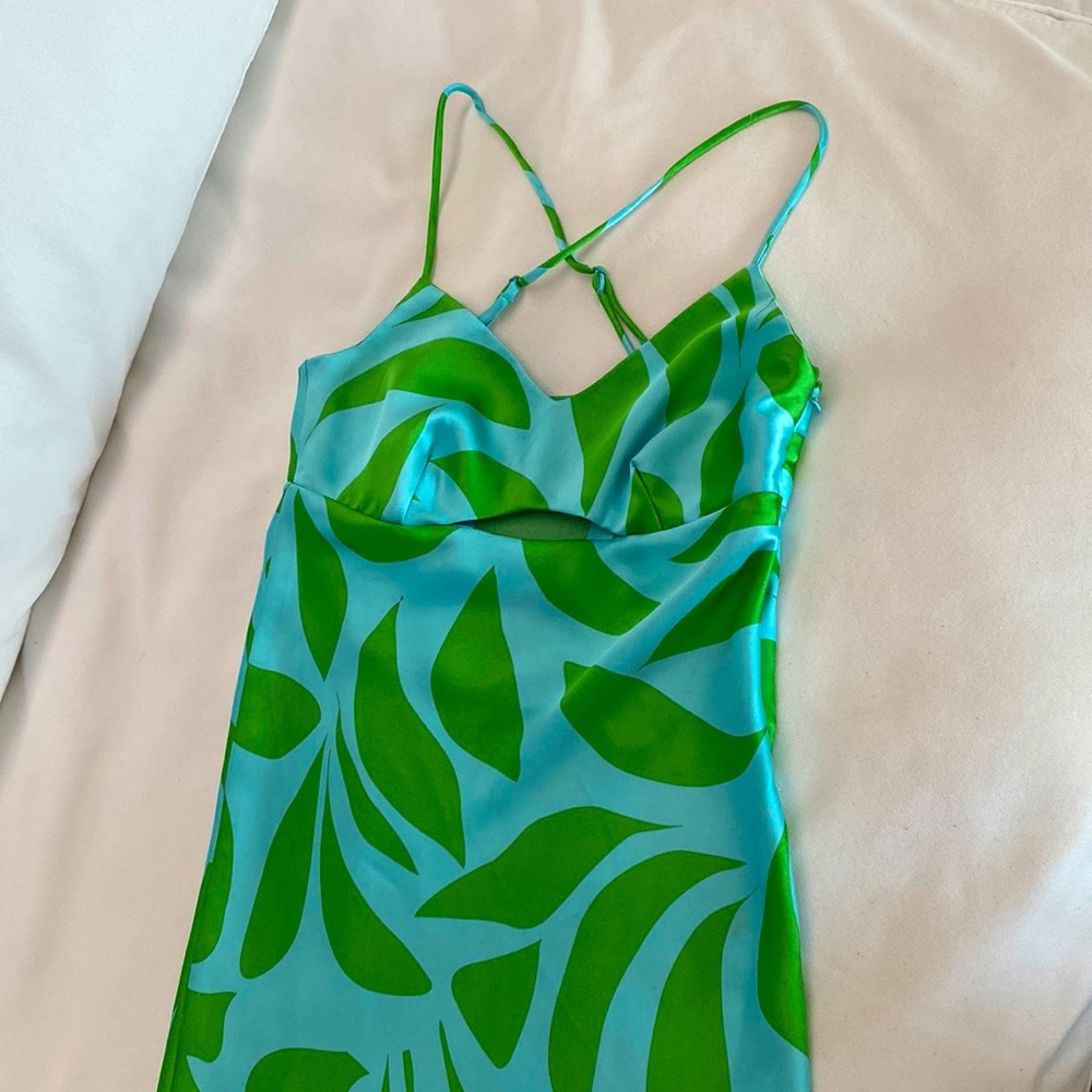 House of Harlow 1960 x revolve satin cut out midi slip dress